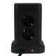 Huslog Tower Power Strip Surge Protector with 8 Outlets and USB C, black