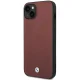 BMW iPhone 14 Case BMHCP14S22RFGR Leather Diamond Pattern Burgundy