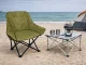 Folding Camping Chair for Fishing and Outdoors with Carry Bag and Pockets, Green