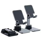 Foldable Desk Stand for Phone and Tablet, Adjustable, Black
