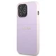 Guess Saffiano Hot Stamp & Metal Logo Case for iPhone 13 Pro / 13 6.1\", Purple