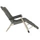 LUARO Folding Garden Sun Lounger with Cushion, Grey