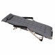 LUARO Folding Garden Sun Lounger with Cushion, Grey