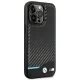 BMW Leather Carbon Case for Apple iPhone 14 Pro, Black