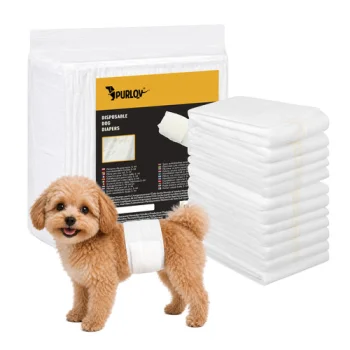 Purlov Disposable Dog Diapers S-M (30-46 cm) 12 Pack