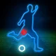 LED Neon Sign Soccer Player Light Forever Light FPNE31, Multicolor