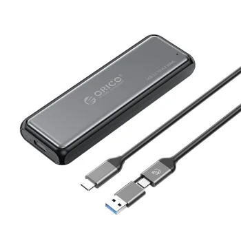 Orico DDM2-C3-G2 M.2 NVMe SSD External Enclosure, USB-C 3.2, Gray