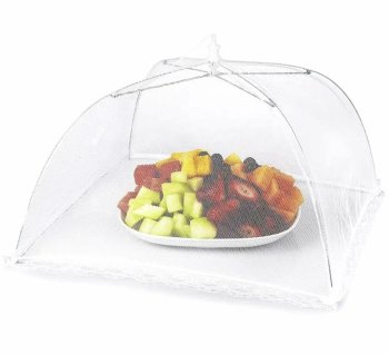 Mosquito net food cover white