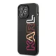 Karl Lagerfeld Multipink Brand Hard Case for iPhone 13 Pro Max, Black
