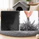 Pet Bed for Dogs and Cats, Round, 50cm, Grey