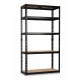 Humberg Metal Storage Shelving Unit 183x90x40 cm, Black