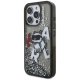 Karl Lagerfeld Liquid Glitter Choupette Logo Phone Case Cover iPhone 16 Pro Max - Black