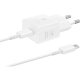 Samsung EP-T2510XWEGEU 25W SFC GaN wall charger with USB-C cable - white