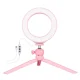 Puluz Tripod with 16cm LED Ring PKT3092F (pink)