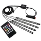 LED Car Interior Lighting with Remote Control (4 x 12 LED)