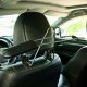 Car clothes hanger with adjustable width, black-chrome