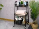 3-Tier Metal Rolling Utility Cart Storage Organizer, Black