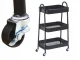 Metal Rolling Storage Cart, 3 Tiers, Black
