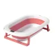 Collapsible Baby Bathtub with Thermometer and Infant Support Cushion, Pink