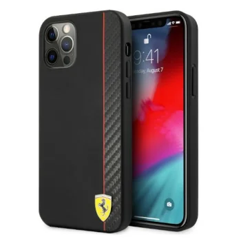 Ferrari On Track Carbon Stripe Case for iPhone 12 Pro Max Black