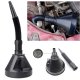 Two-Piece Fuel and Oil Funnel with Filter Screen, Black