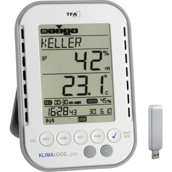 Tfa 30.3039.IT Hygrologg Pro Thermo-Hygrometer, White