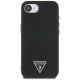 Guess Grained Triangle MagSafe Case for iPhone 16e Black