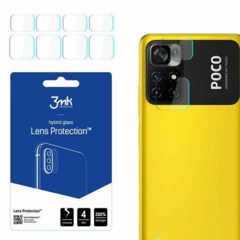 Xiaomi Poco M4 Pro 5G 3MK Lens Protection Back Camera Hybrid Glass Protector, 4 pcs.