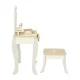 Lulilo Bella Wooden Dressing Table for Girls with Mirror, Stool and Accessories