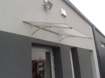 Door canopy STARKEDACH T-160, 160x100x30 cm, light grey