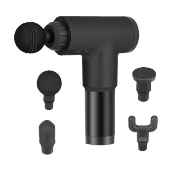 Wireless Massage Gun with 4 Attachments, Black