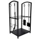 Metal Fireplace Log Rack with Fireplace Tool Set