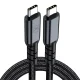 3mk Hyper Cable N-SERIES Thunderbolt 4 USB-C to USB-C Cable 1m 240W 40Gb/s - Black