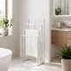 Modernhome Freestanding Towel Stand, 4 Tiers, White