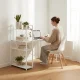 Modernhome Computer Desk with 3 Shelves, 120x60 cm, White