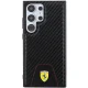 Ferrari Samsung Galaxy S24 Ultra Case Carbon Stitched Bottom, Black