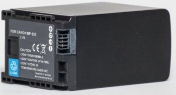 Canon BP-827 Replacement Camera Battery 3400mAh 7.4V