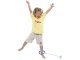 Kids Jump Rope Swing Ball One Leg Foot Jumping Ring LED Blue