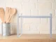Single level metal shelf for kitchen countertop organizer loft stand