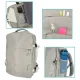 Travel Backpack for Cabin Luggage Ryanair / Wizzair with USB, Grey