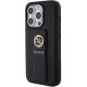 Guess Grip Stand 4G Triangle Strass case for iPhone 15 Pro - black