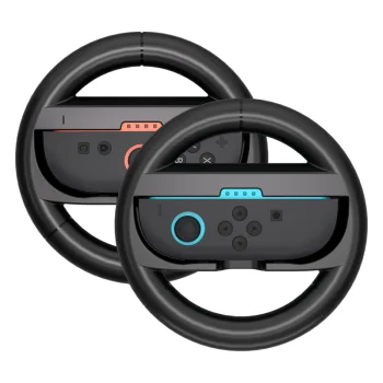 Racing Wheels for Nintendo Switch 2 Joy-Con Controllers (2 Pack) - Black