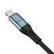 Audio Cable Vipfan L05 Lightning to 3.5mm Mini Jack AUX, 1m, Gray