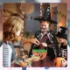 Wizard Halloween Costume Set (Cape + Hat) Black with Gold Stars