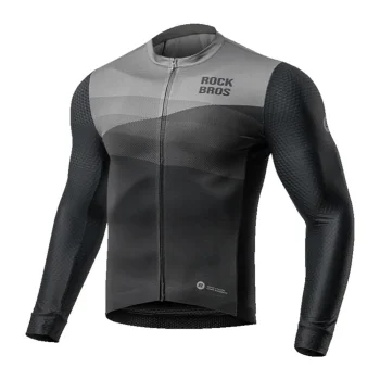Rockbros 15120009002 Long Sleeve Cycling Jersey, Size M, Black