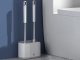 Silicone WC Toilet Brush, White/Gray
