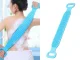 Silicone Back and Foot Bath Body Brush Scrubber, Blue