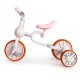 ECOTOYS 4-in-1 Kids Bike with Pedals and Training Wheels, Pink