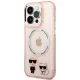 Karl Lagerfeld Karl & Choupette Aluminum MagSafe Case for iPhone 14 Pro Max, Pink