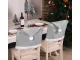 Christmas Chair Covers Santa Hat, 6 pcs, Grey